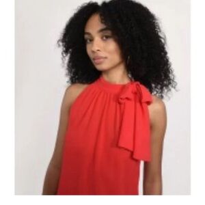 Molly Bracken Blue Halter Tie Blouse, Size M NWT